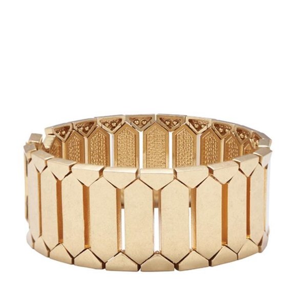 NEW India Hicks 14k Gold-plated Scales Bracelet